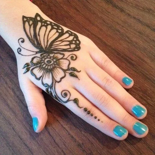 Butterfly Mehndi Designs