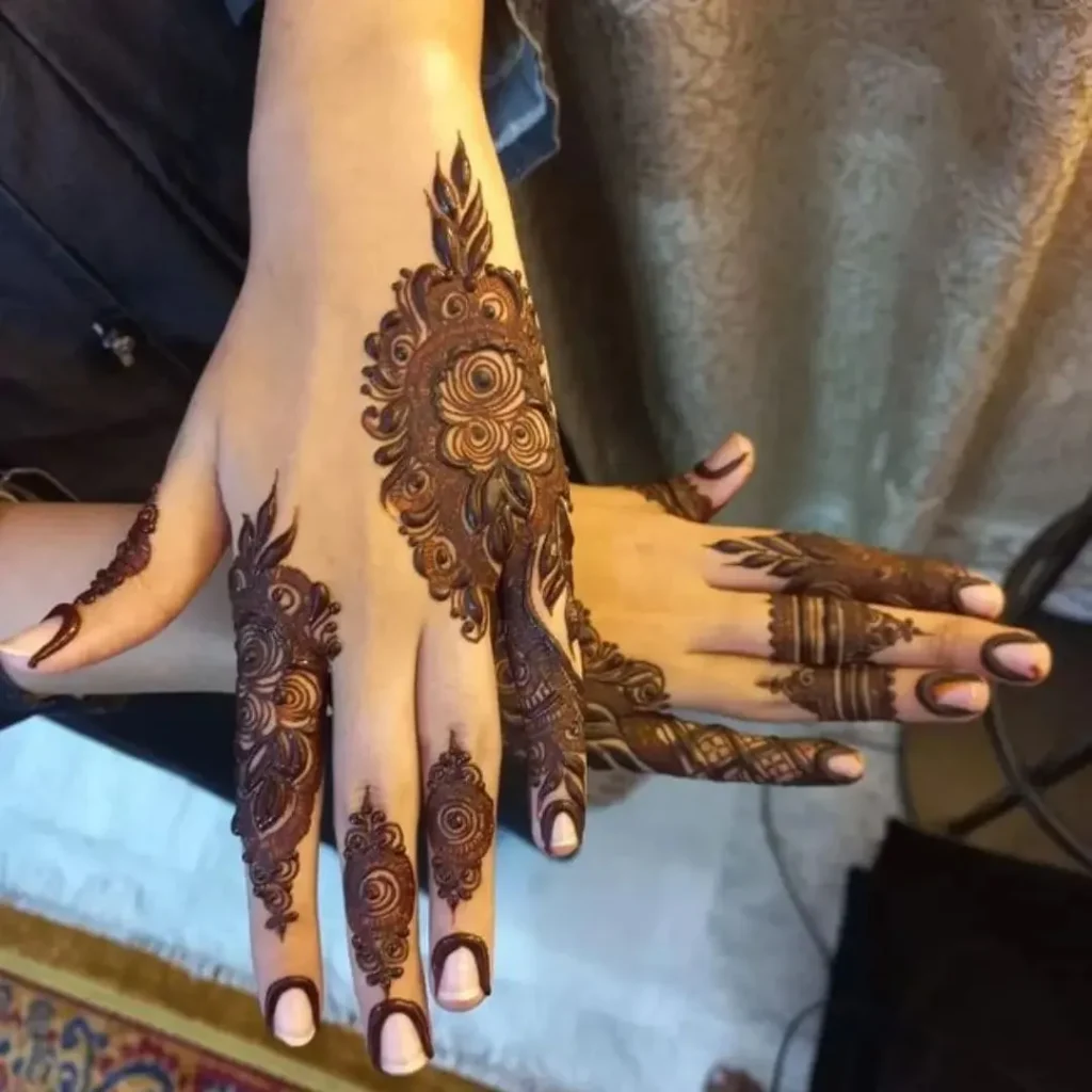 Mehndi design full hand back side
