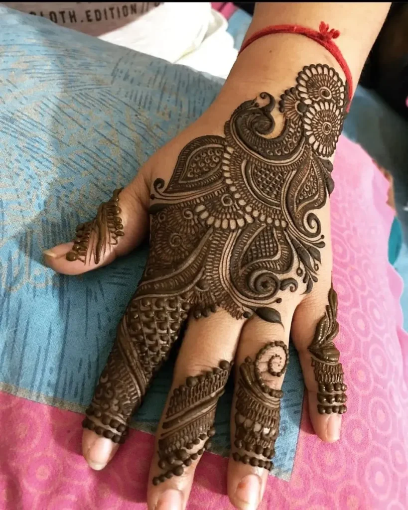 Mehndi design easy and beautiful back side
