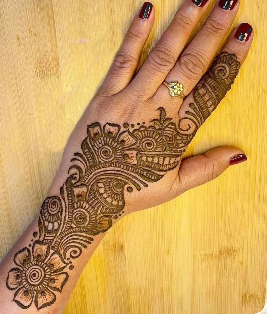 Mehndi design full hand back side