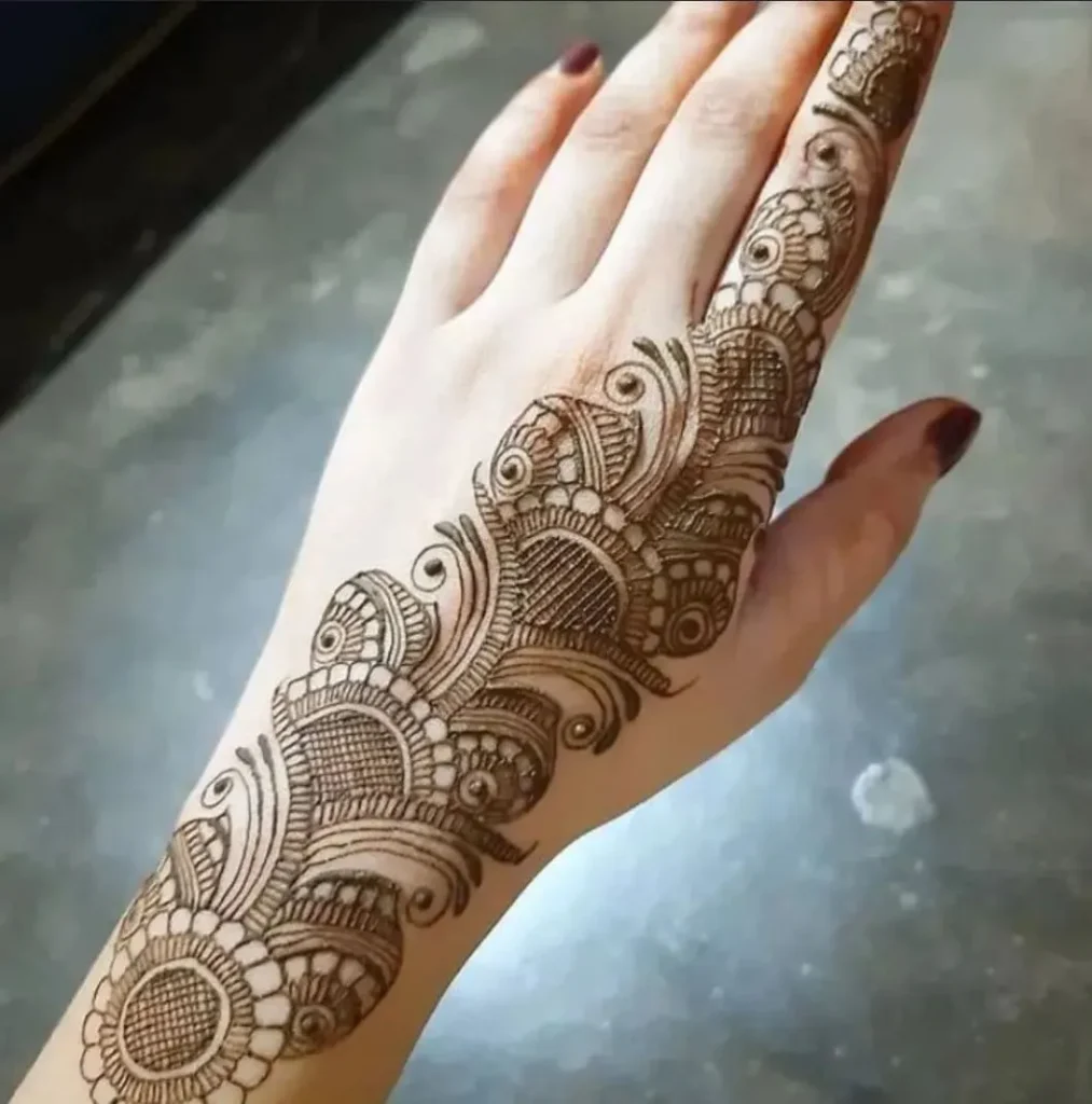 Mehndi design full hand back side