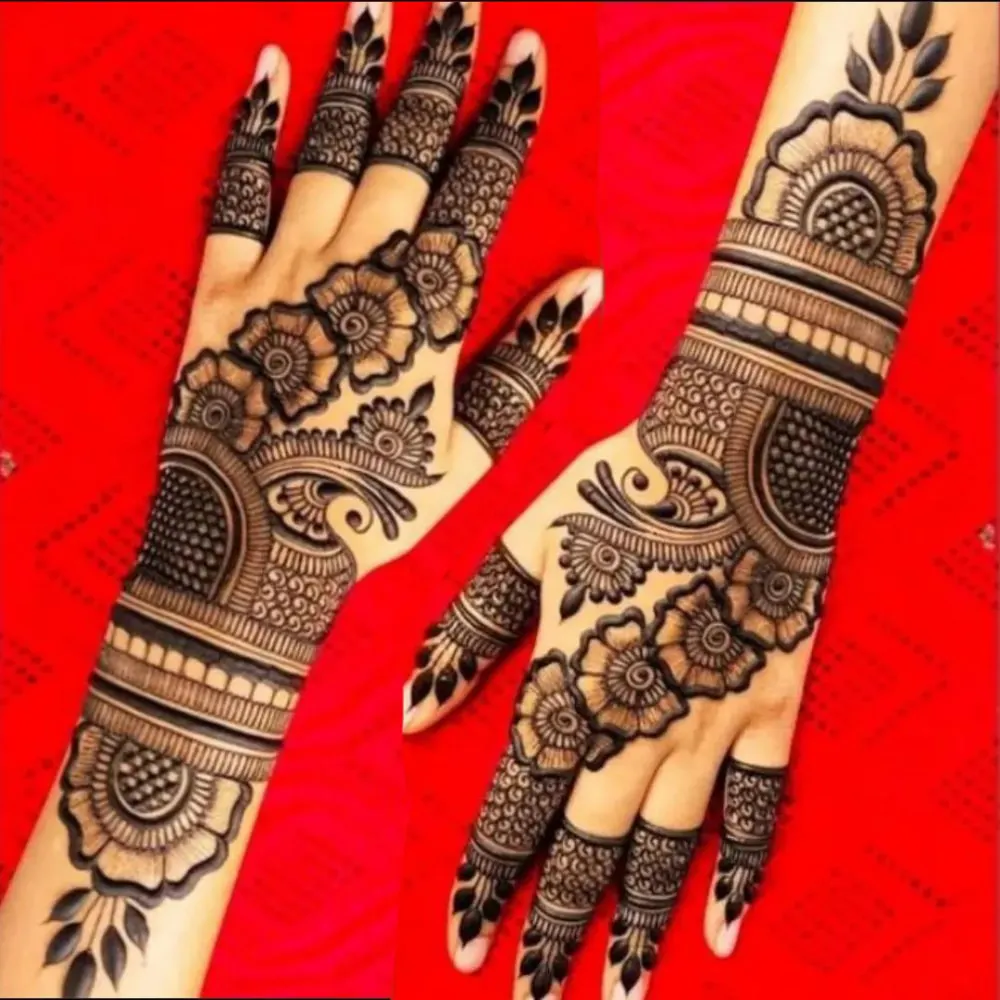 Mehndi design for full hand back side