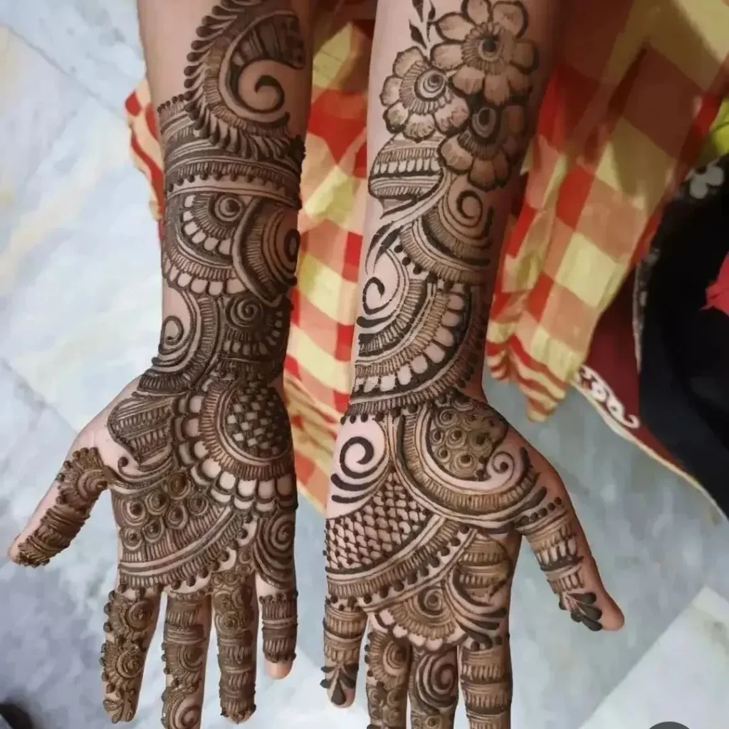 Mehndi design full hand front side