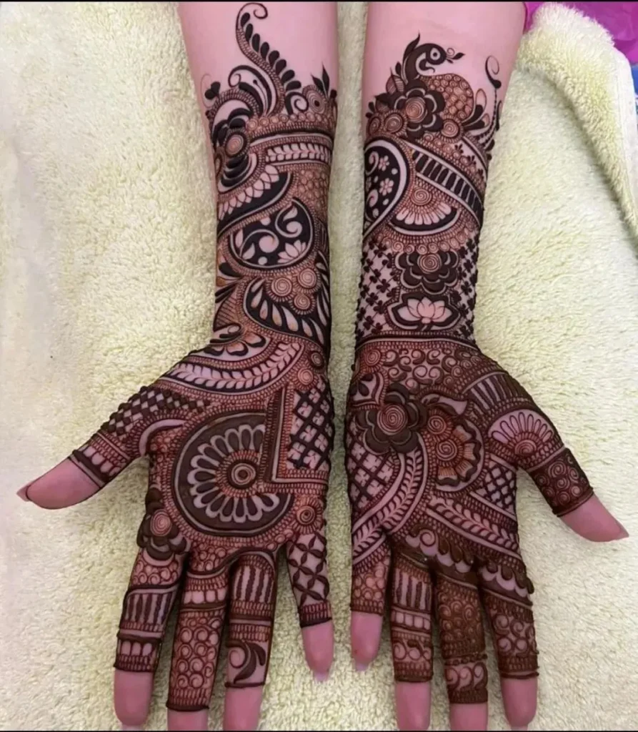 Mehndi Design for Full Hand front side