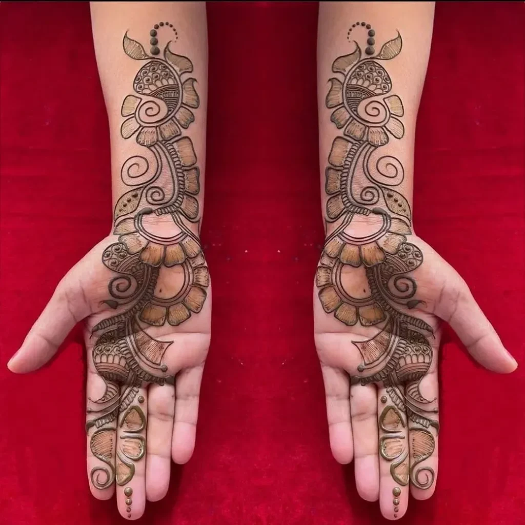 Mehndi design full hand front side