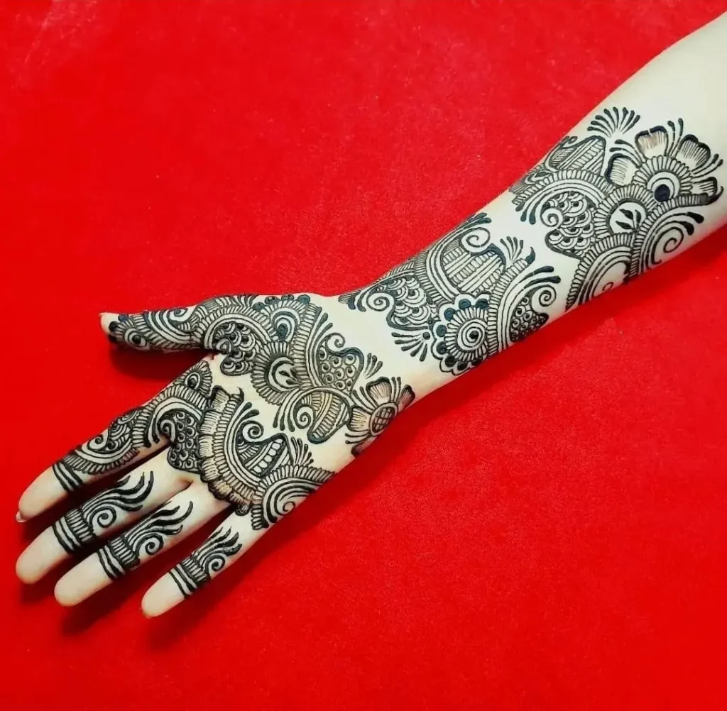 Mehndi design full hand front side