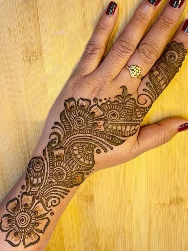 Mehndi Design for Full Hand Back side | Beautiful Mehndi Design