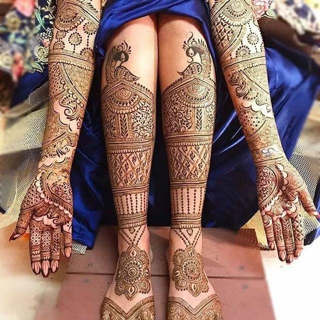 Bridal Mehndi Designs for Legs