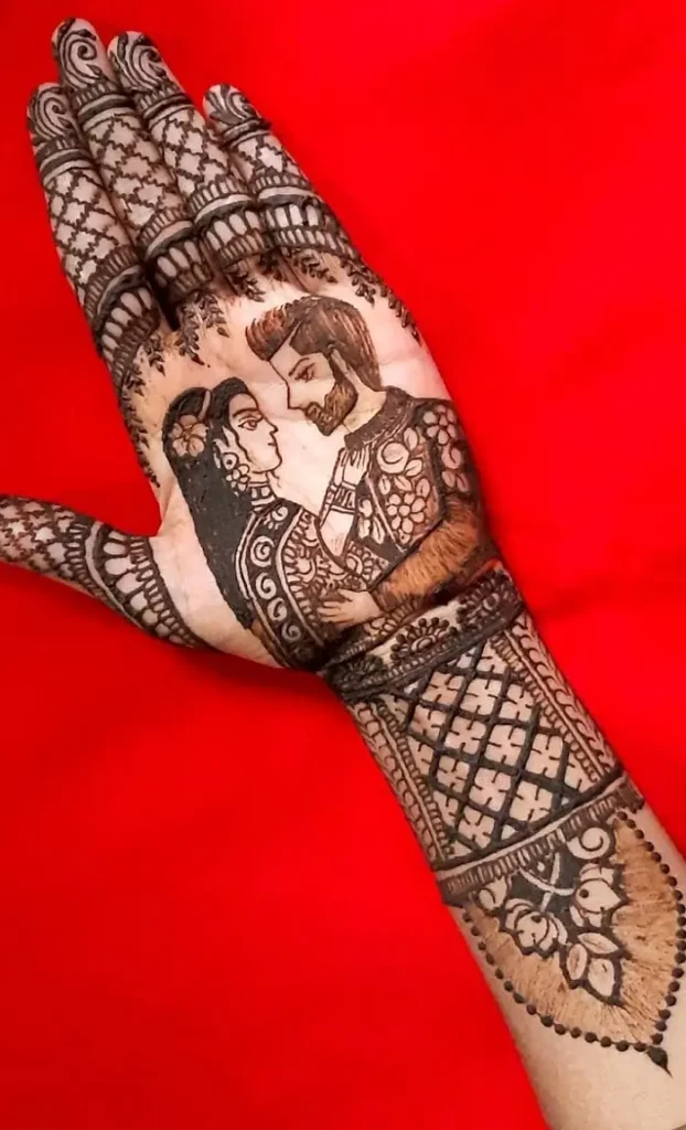 Dulha Dulhan Mehndi Design