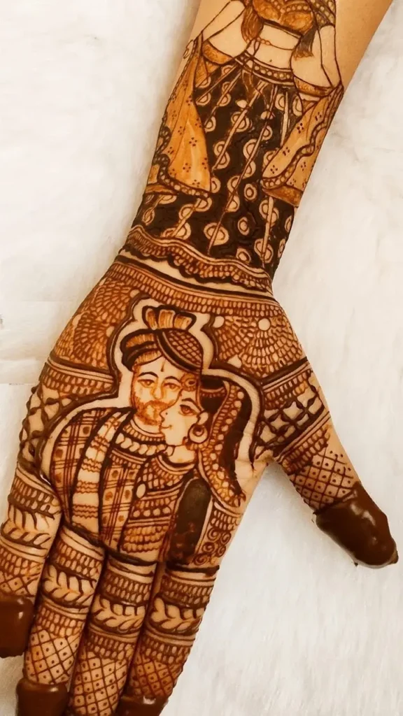 Dulha Dulhan Mehndi Design