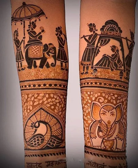 Dulha Dulhan Mehndi Design