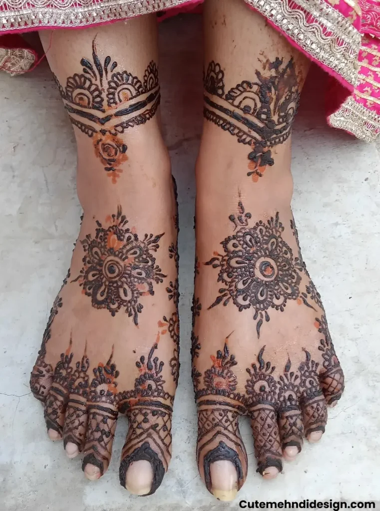 Neha foot dulhan mehndi design