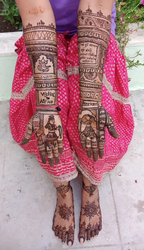 Neha full hand and foot dulhan mehndi design
