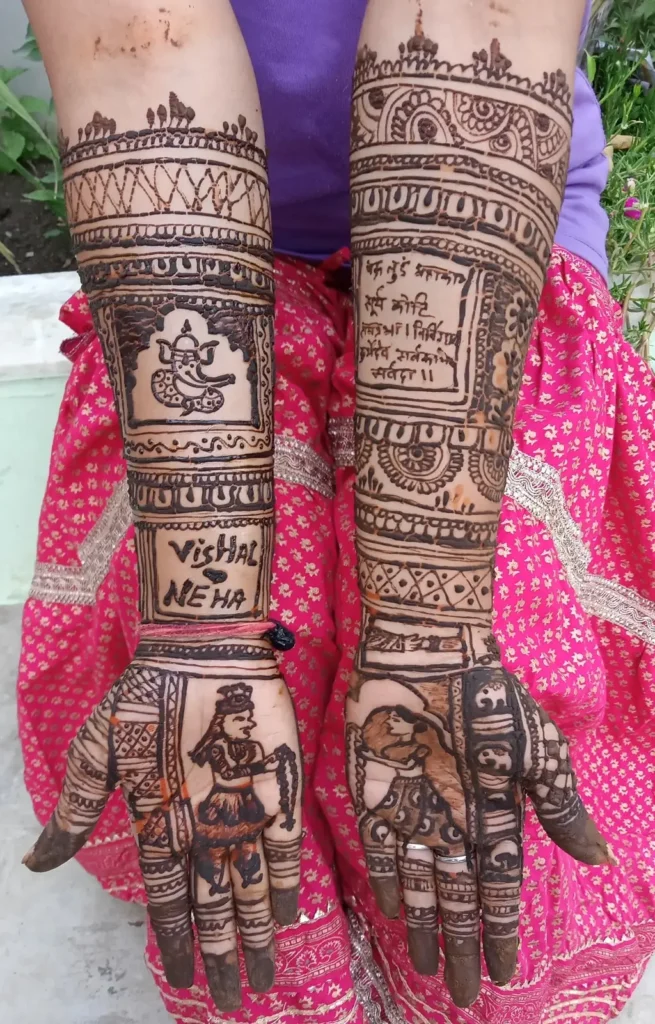 Neha full hand dulhan mehndi design