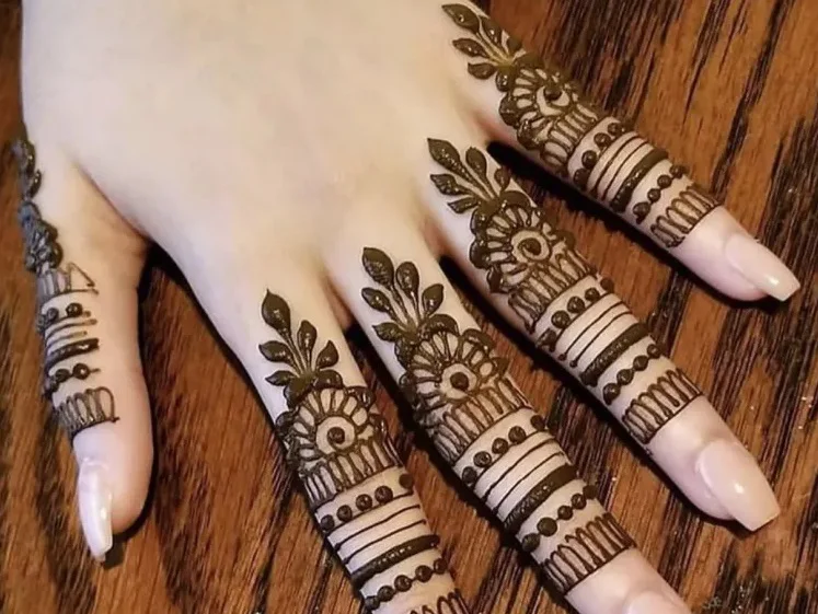 Finger mehndi design both hand easy and beautiful