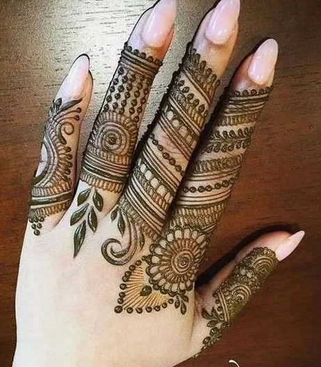 Finger mehndi design both hand easy and beautiful