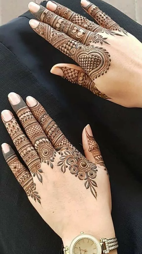 Finger mehndi design both hand easy and beautiful