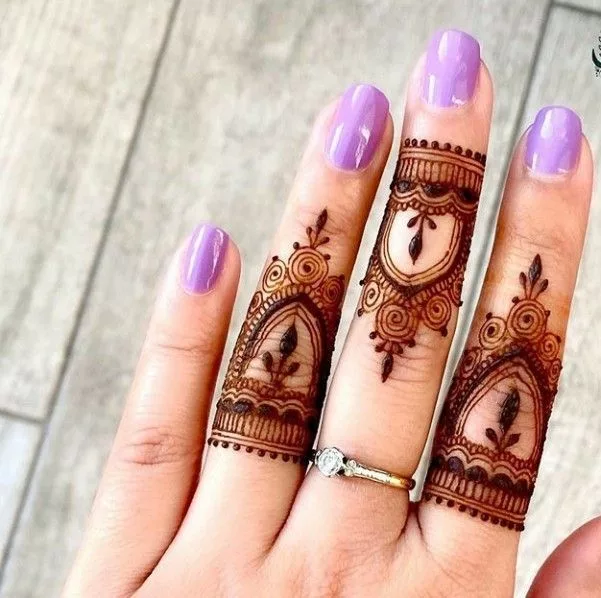 Three Finger Mehndi Design Easy design
