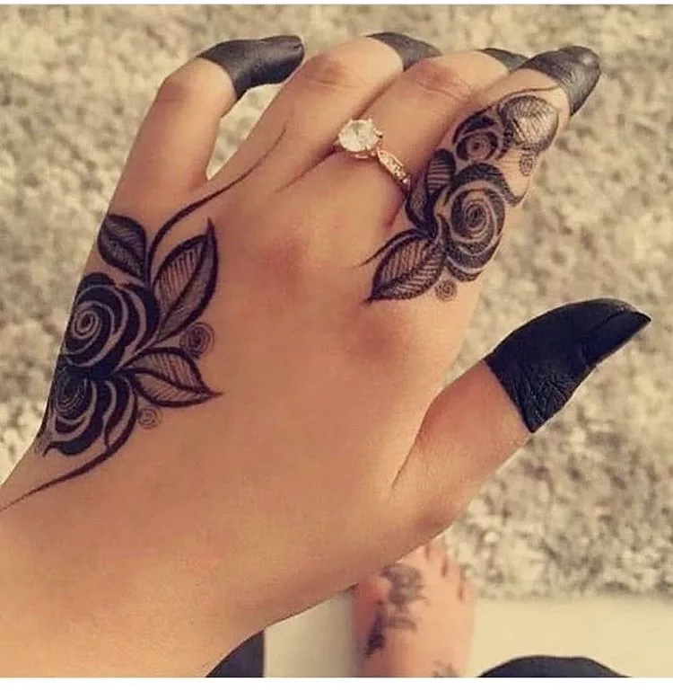 Finger Mehndi Design Easy pattern design