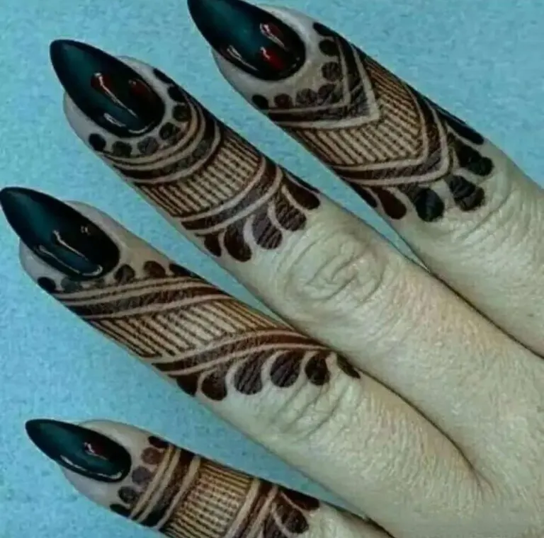 Finger Mehndi Design Easy pattern design