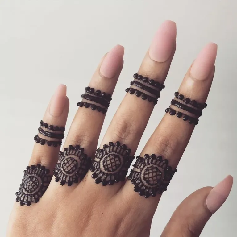 Finger Mehndi Design with Simple and Easy pattern design