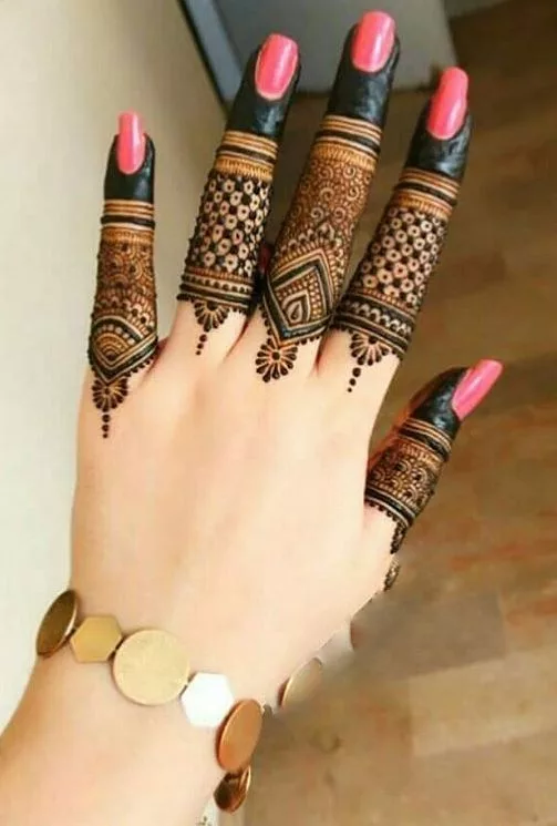 Finger Mehndi Design - Simple and Easy