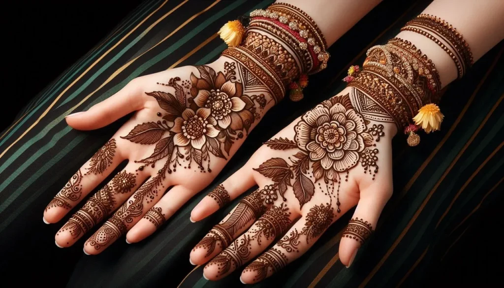 easy mehndi design for raksha bandhan
