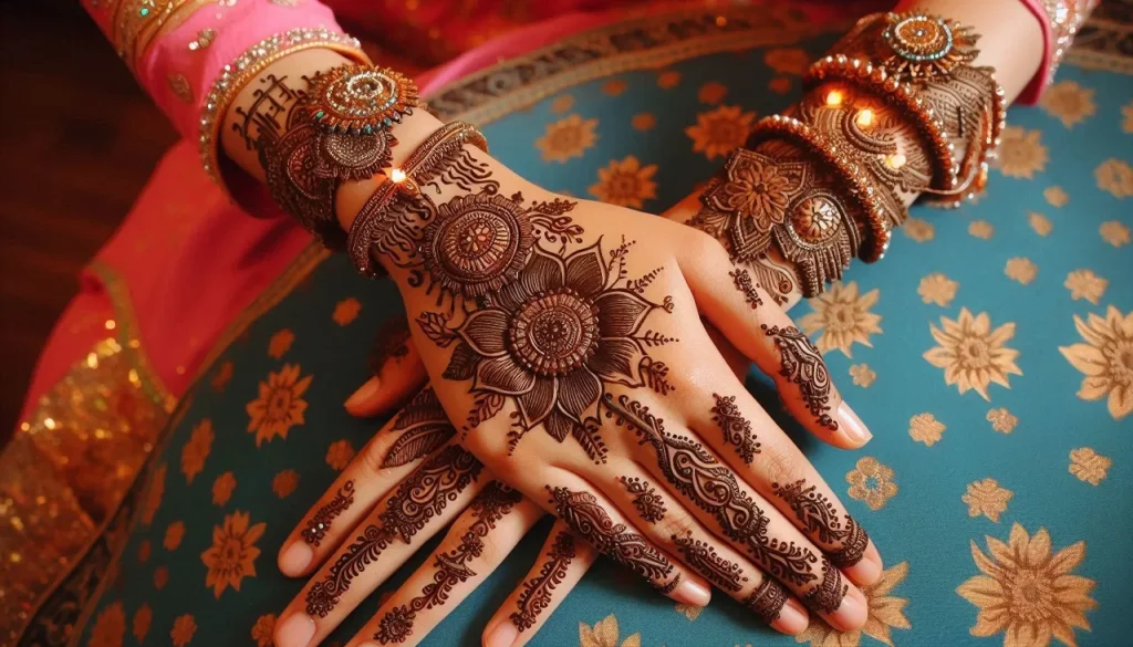 easy mehndi design for raksha bandhan