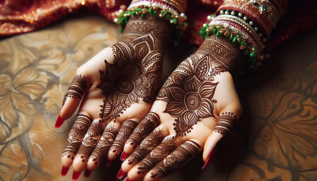 modern mehndi design for raksha bandhan