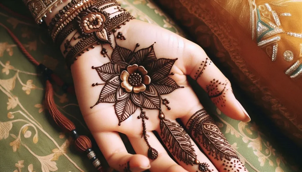 Unique mehndi design for raksha bandhan
