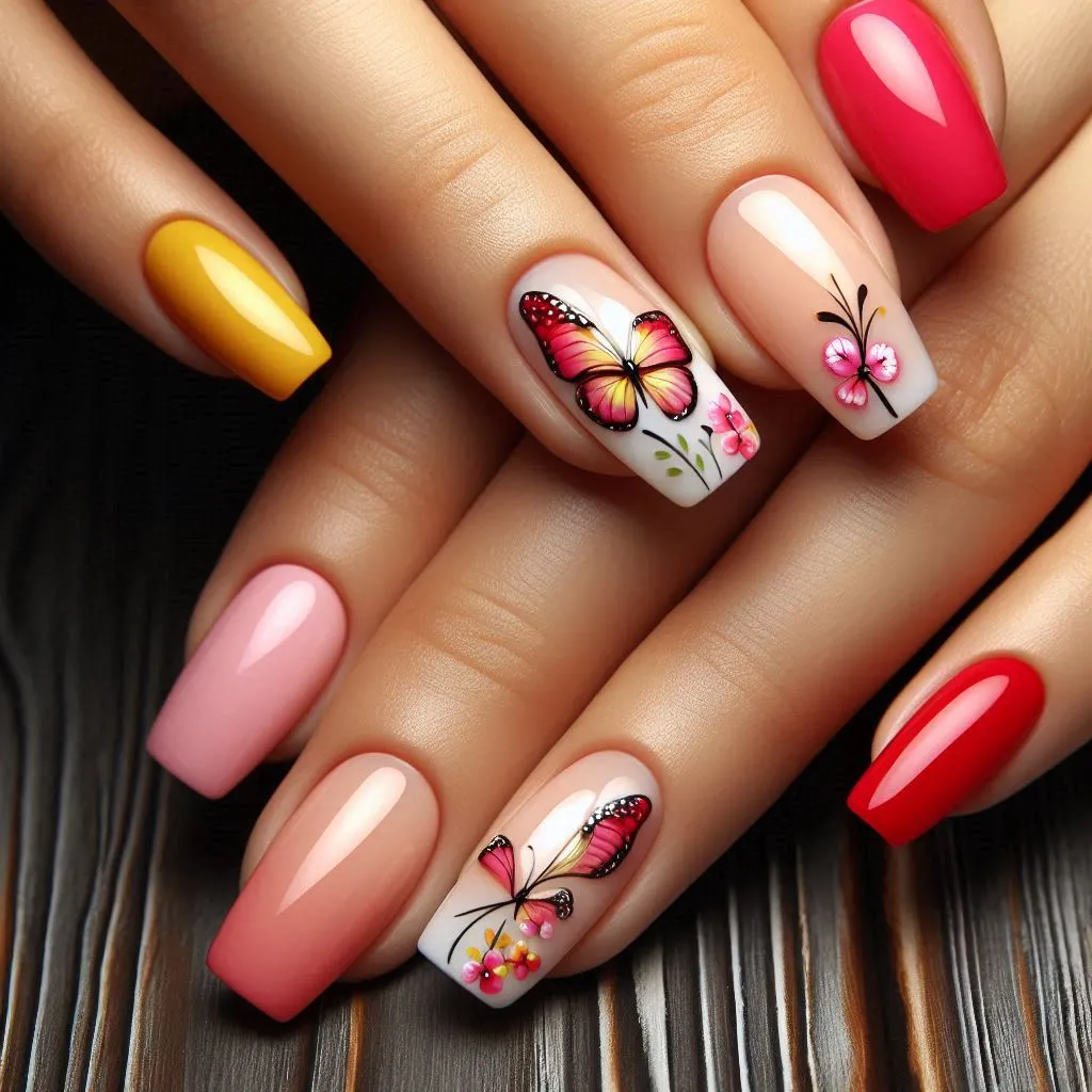 Butterfly Nails Design