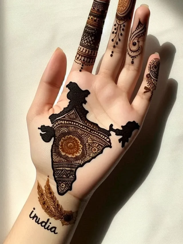 Happy Independence Day Mehndi Design 2026