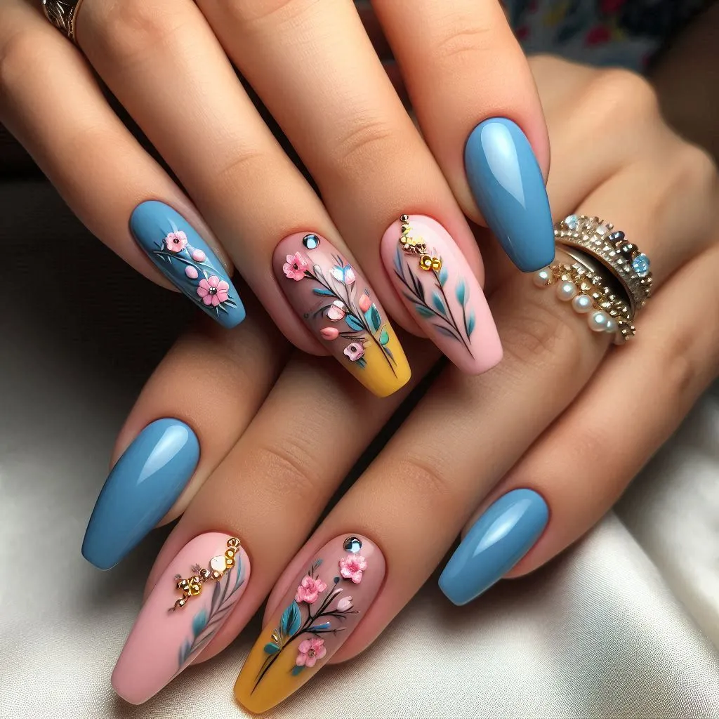 Flowers Nails Design | Nails Design 2024 | Nail Art Designs