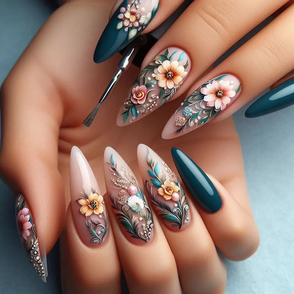 Flowers Nail Designs