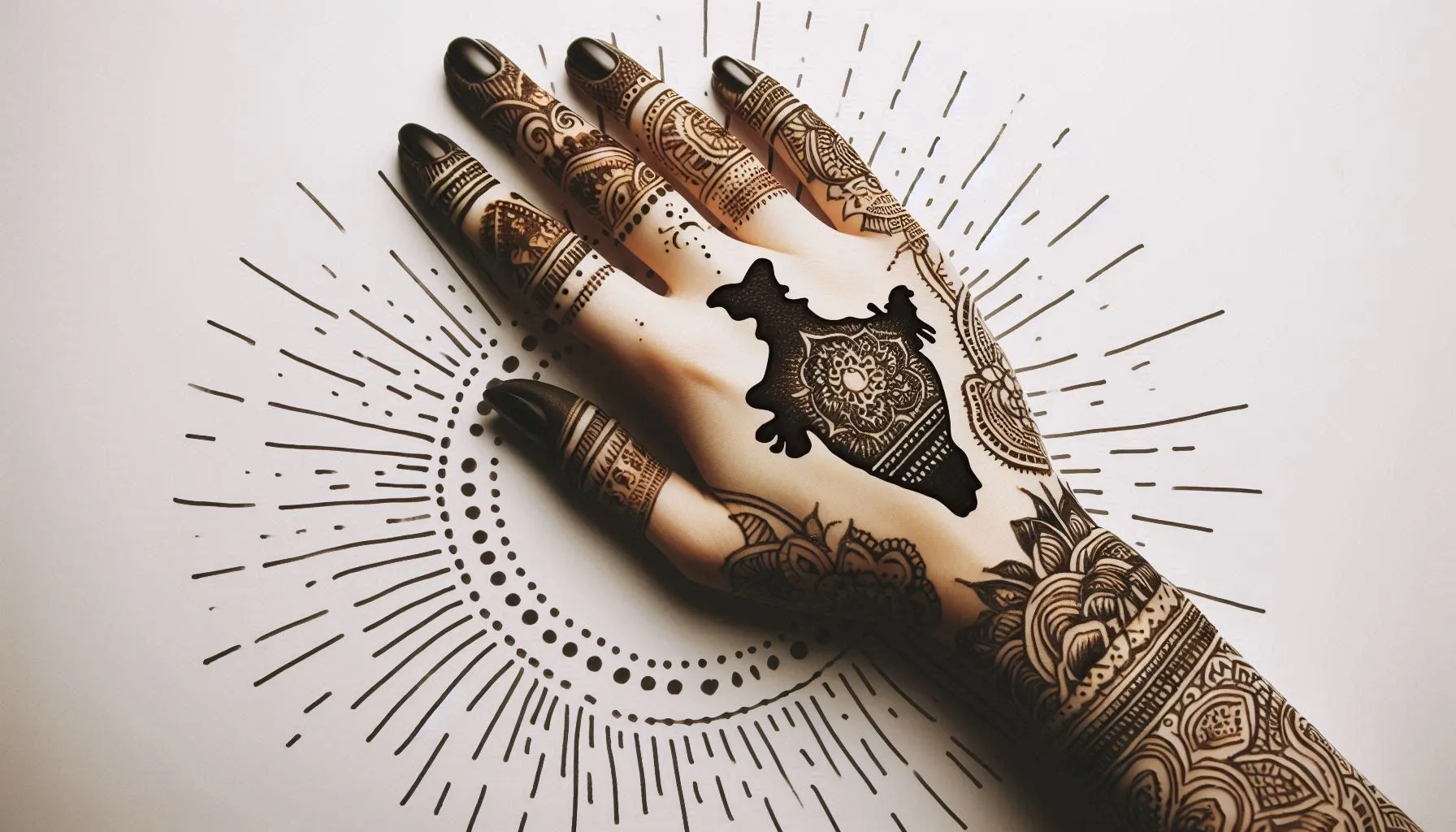 Independence Day Mehndi Design with India map