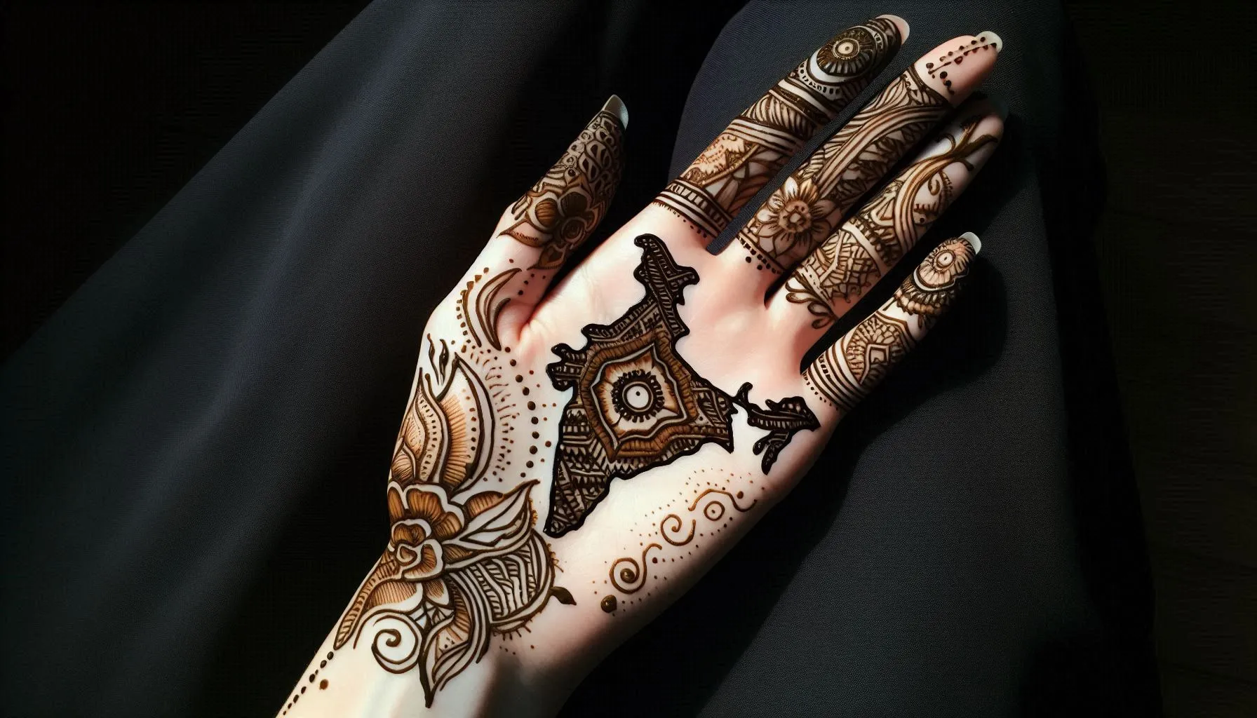 Independence Day Mehndi Design with India map