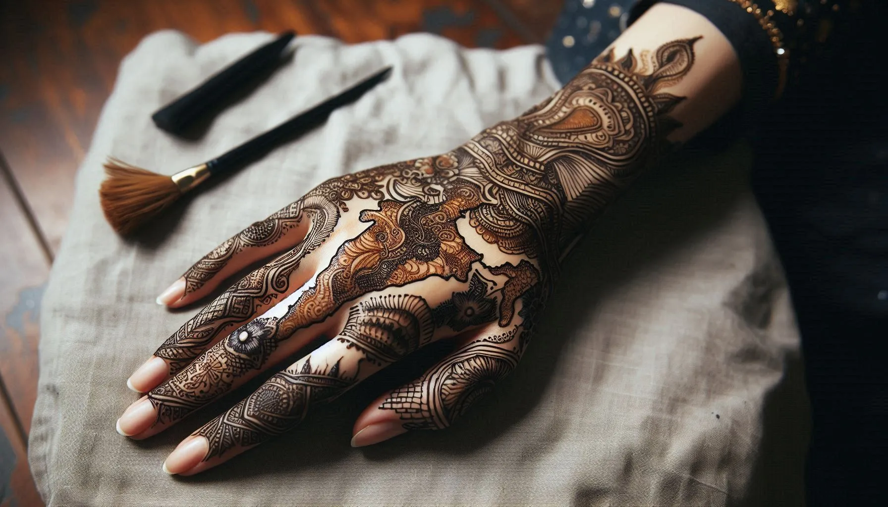 Independence Day Mehndi Design with India map