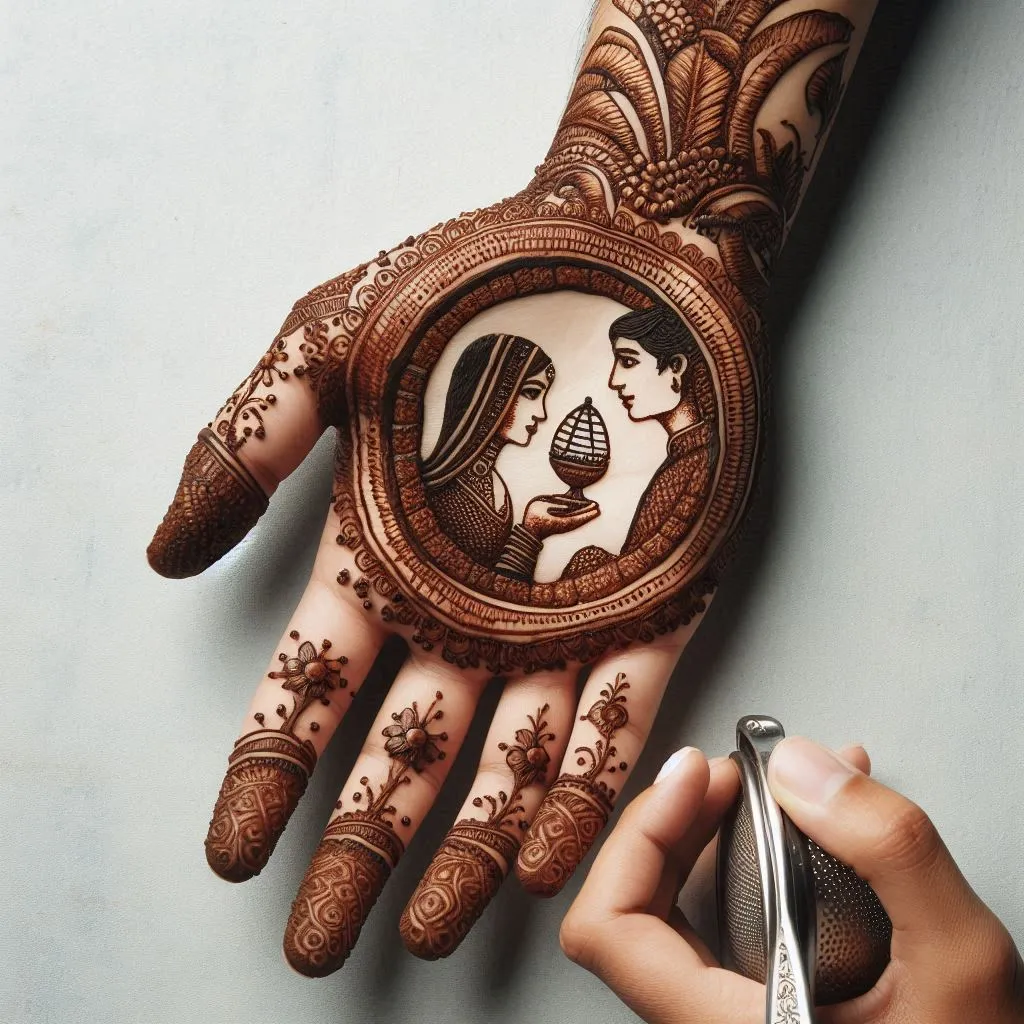 Bridal Mehndi Design for Karwa Chauth