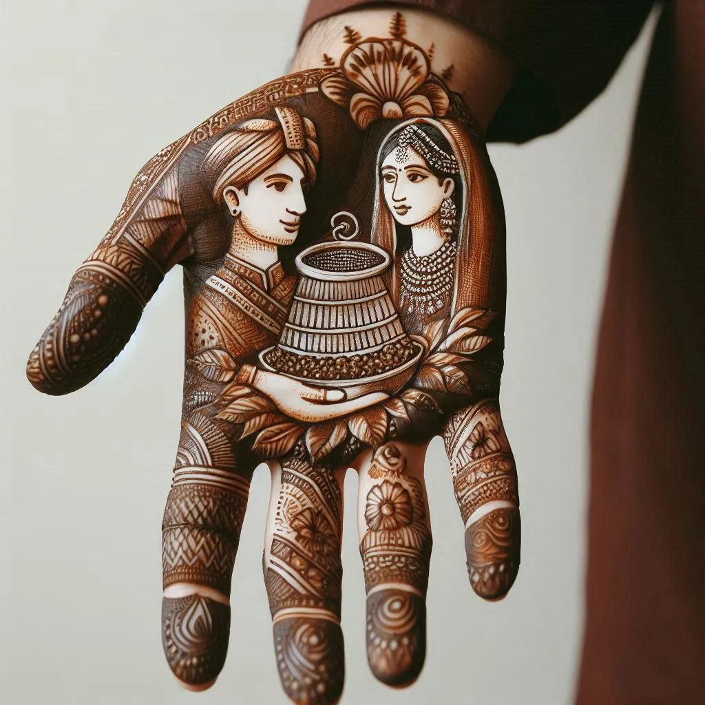 Bridal Mehndi Design for Karwa Chauth