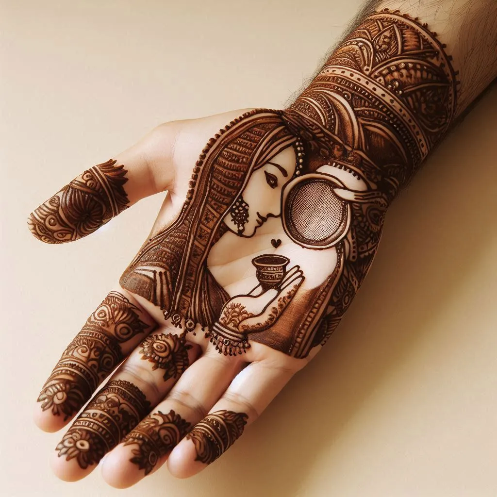 Mehndi Design for Karwa Chauth