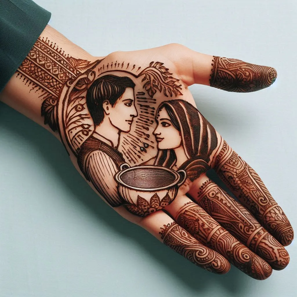 Bridal Mehndi Design for Karwa Chauth