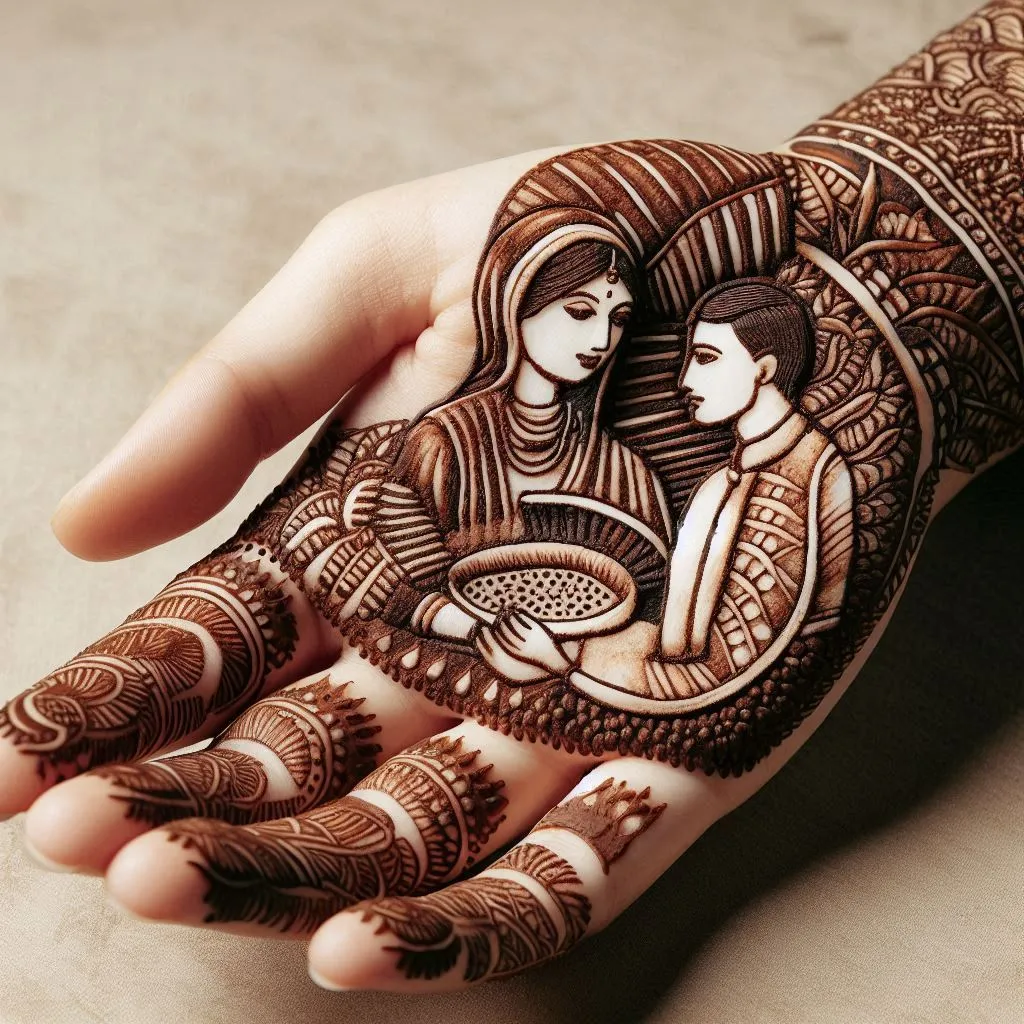 Bridal Mehndi Design for Karwa Chauth