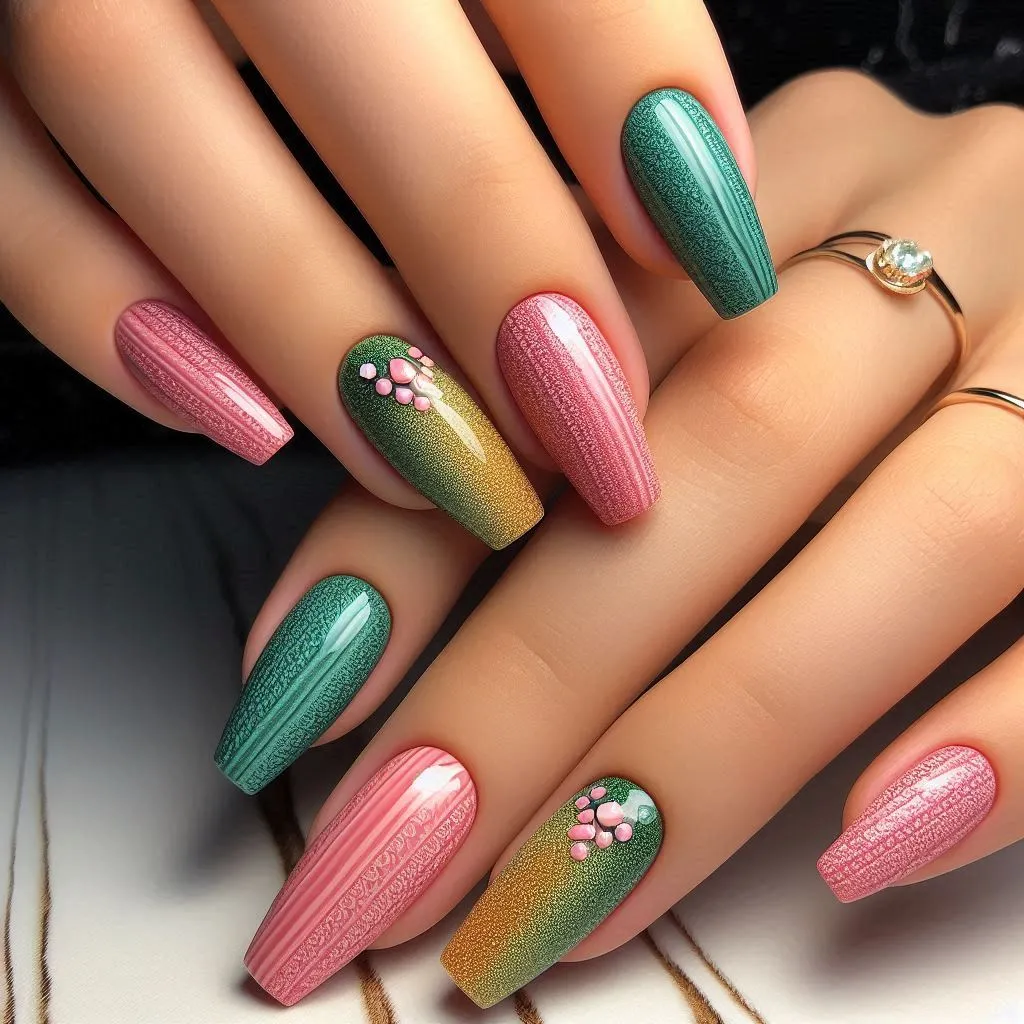 Textured Nails Design