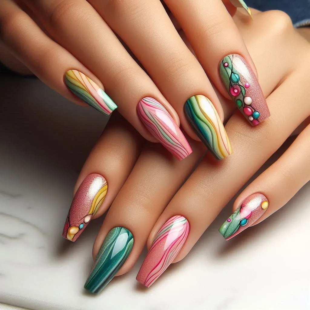 Textured Nails Design