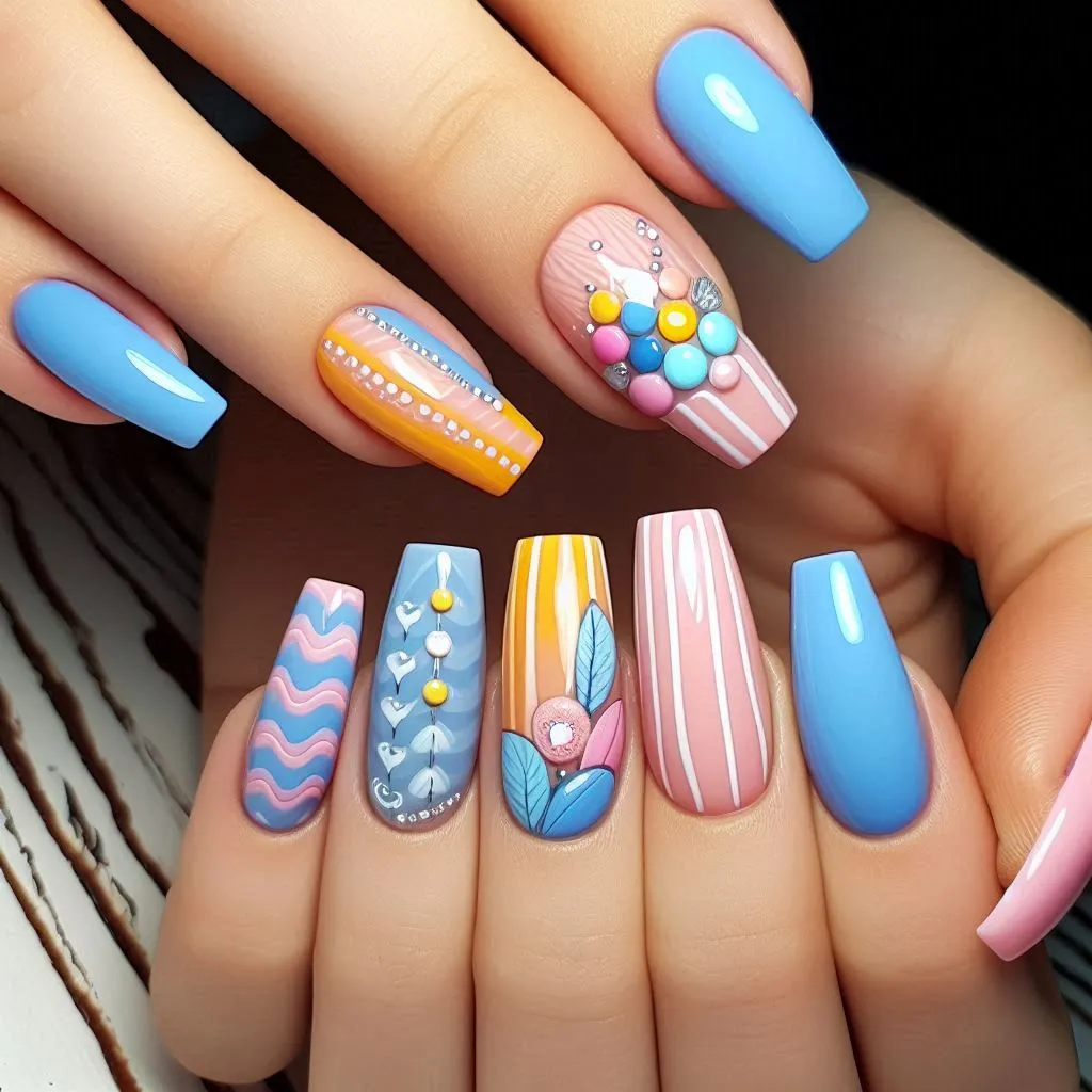 Textured Nails Design