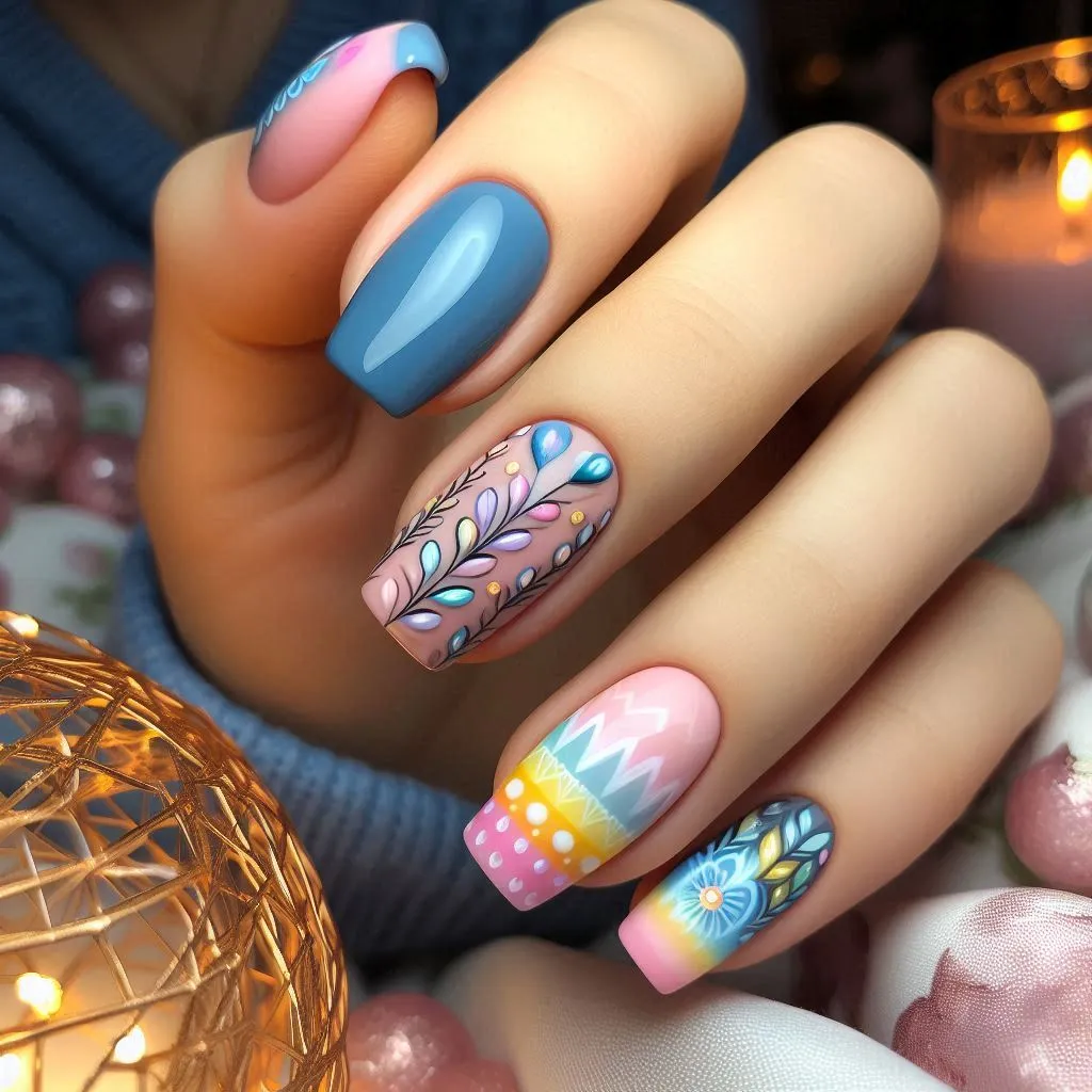 Textured Nails Design